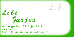 lili furjes business card